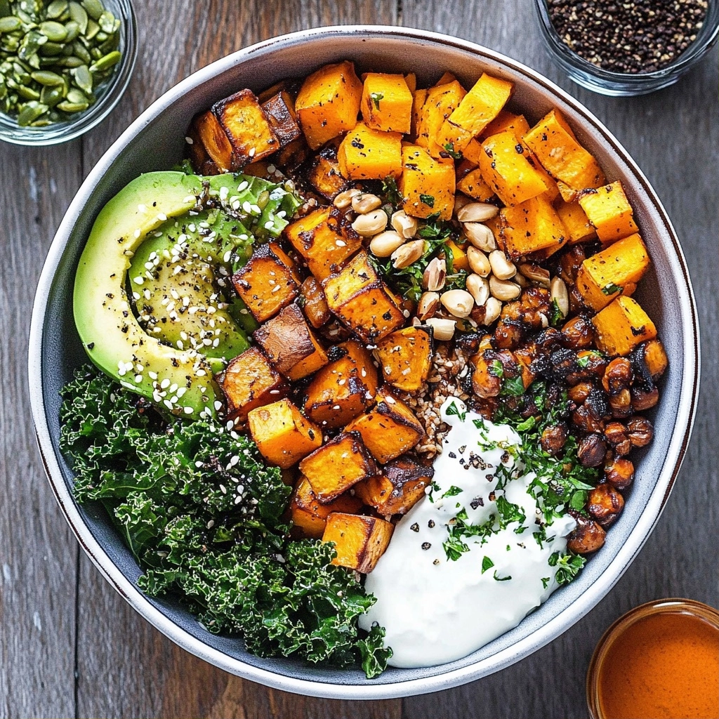 Sweet Potato, Squash and Kale Buddha Bowl