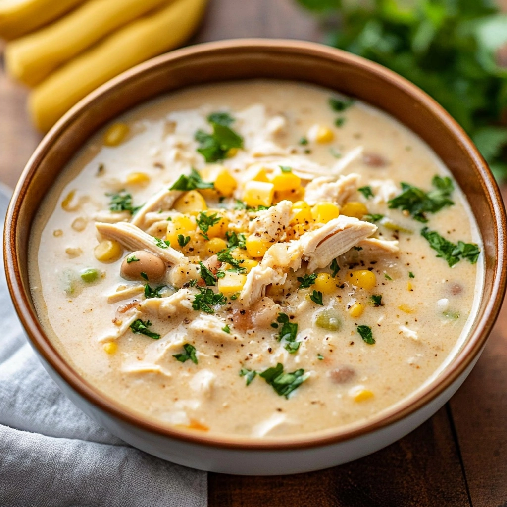 Slow Cooker Creamy White Chicken Chili