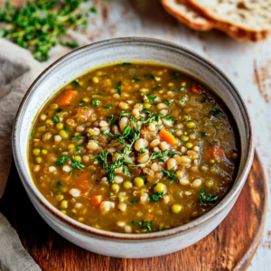 Vegan Split Pea and Barley Soup