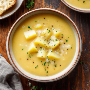Creamy Roasted Potato Garlic Soup