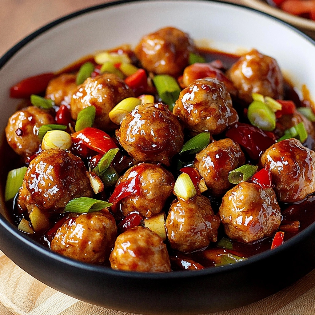 Kung Pao Chicken Meatballs