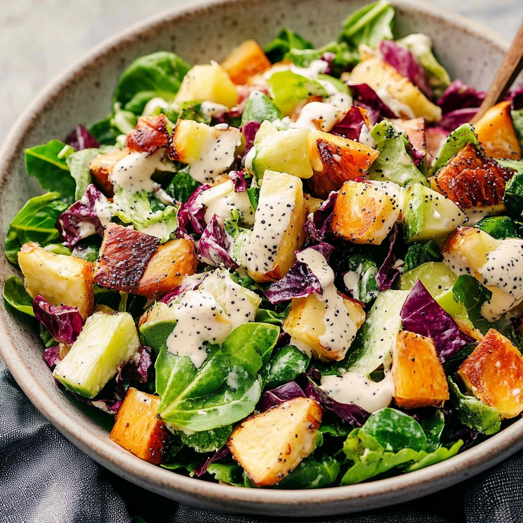 Autumn Chopped Salad with Creamy Poppyseed Dressing