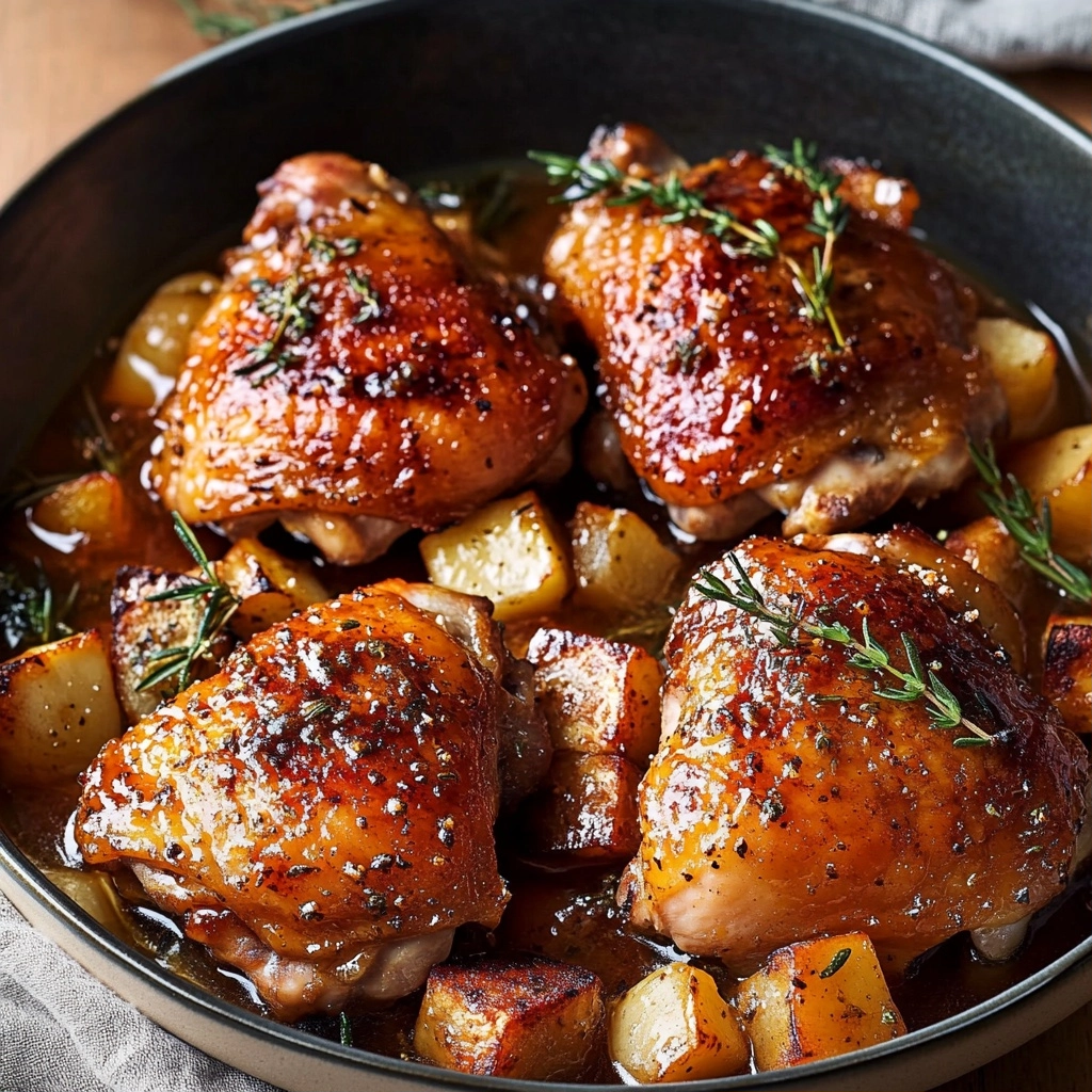 Cider Glazed Chicken Thighs