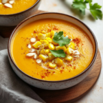Spiced Butternut Squash Soup with Sweet Corn