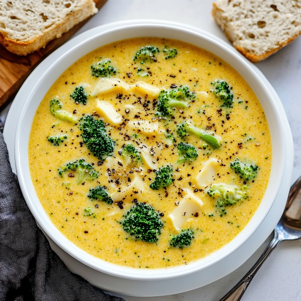 Easy Crockpot Broccoli Cheese Soup with Cream Cheese