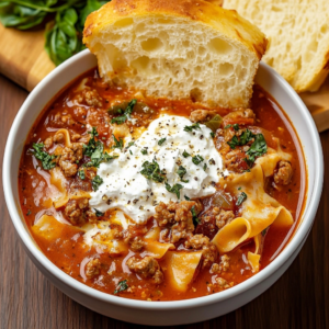 Lasagna Soup with Italian Sausage