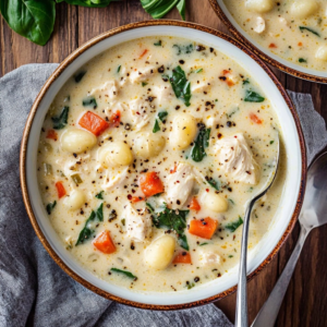 Slow Cooker Creamy Chicken Gnocchi Soup