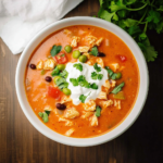 Crockpot Buffalo Chicken Chili Soup