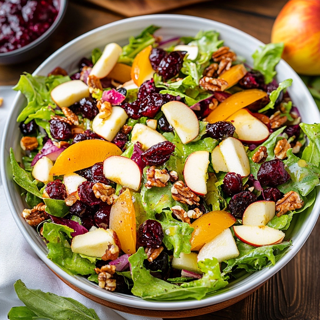 Easy Cranberry Harvest Salad with Apple Cider Vinaigrette